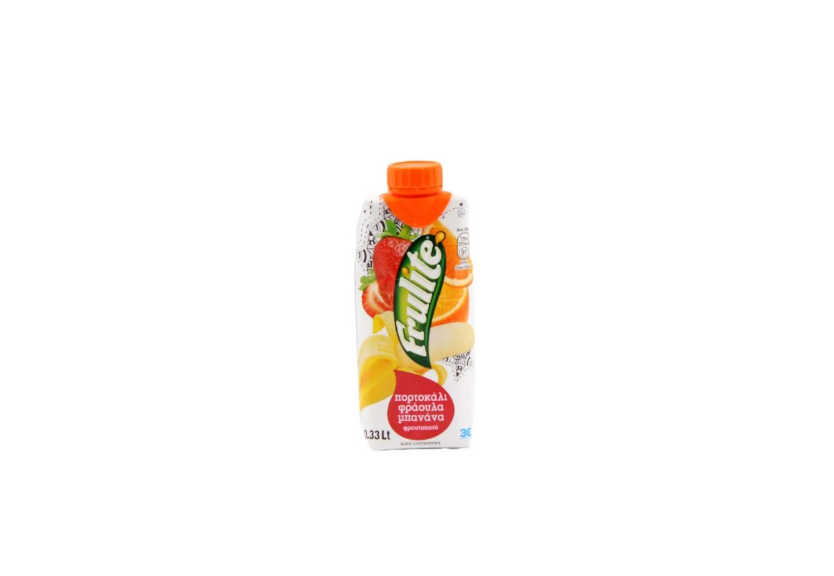 Frulite Πορτοκάλι, Φραόυλα και Μπανάνα 0.33 l