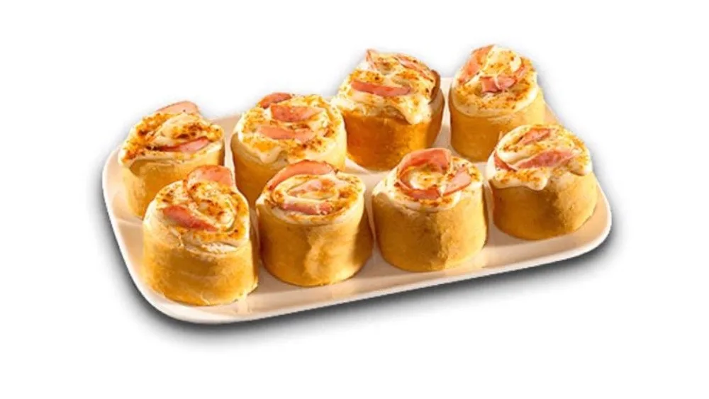 Pizza-Brötchen Prosciutto cotto und Käse