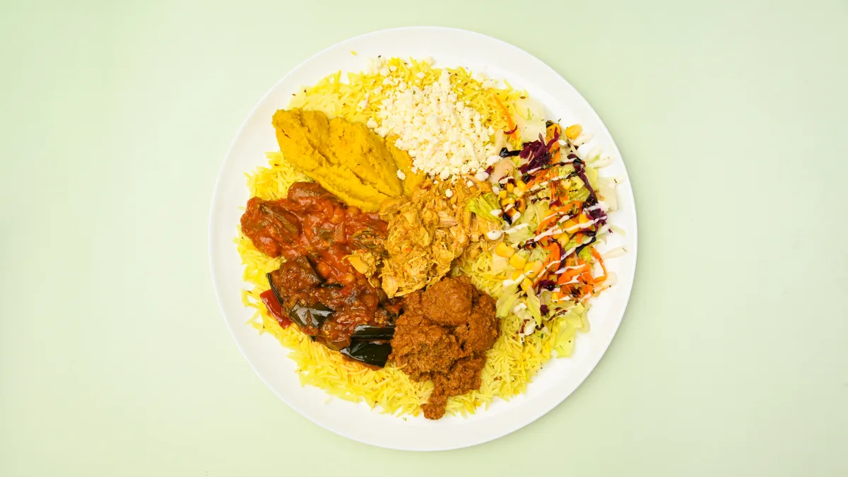 Rice with Salad