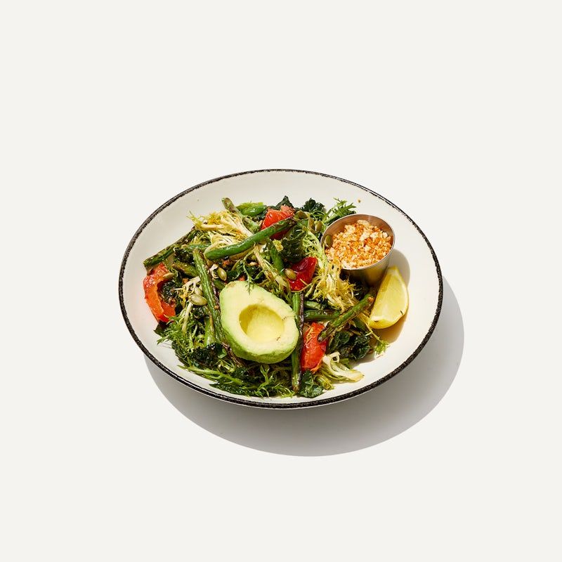 Green Bean and Romesco Frisee Salad