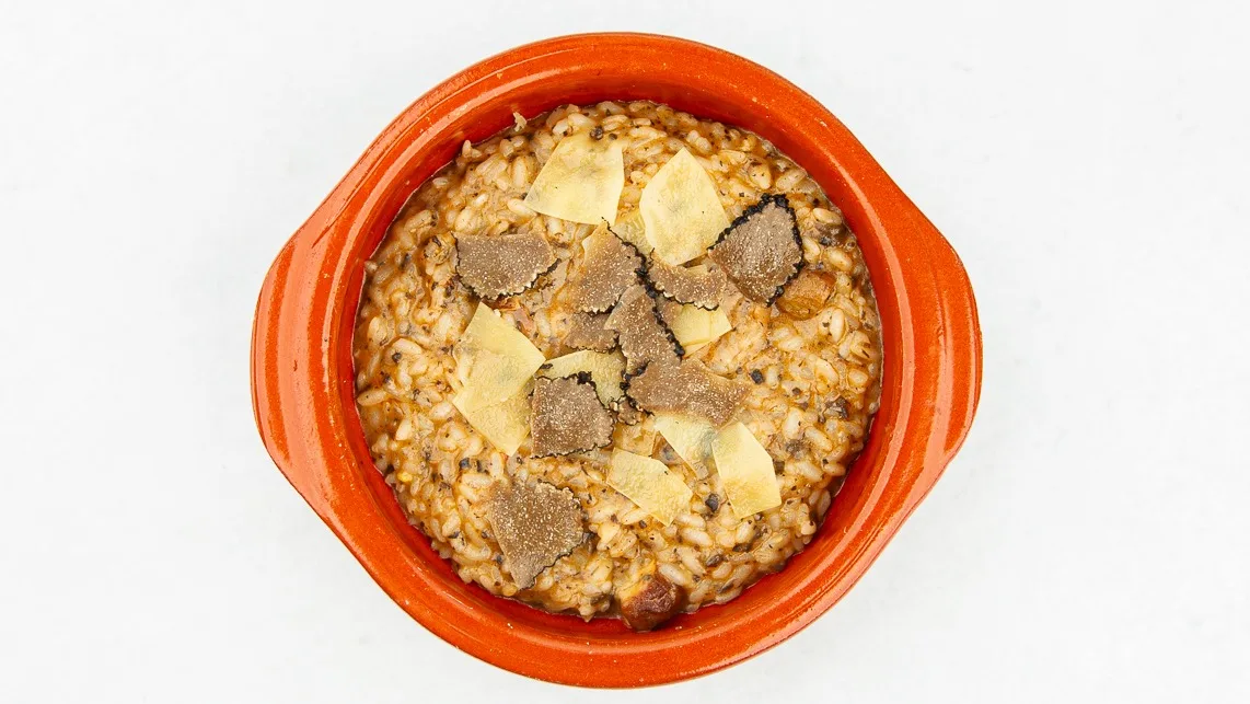 Rižota z jurčki in tartufi