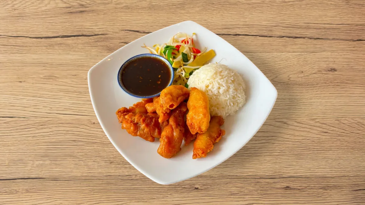 F2. Rotbarschfilet nach Szechuan Art