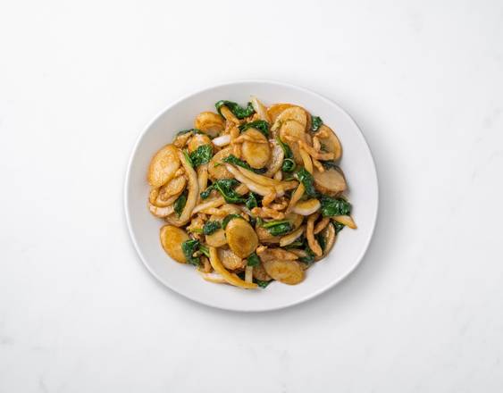 Shanghai Rice Cakes with Shredded Kurobuta Pork