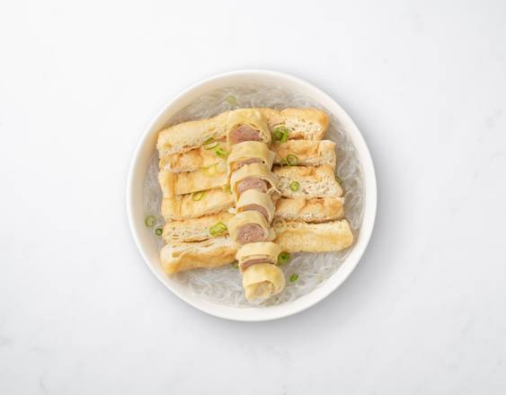 Tofu Puff and Glass Noodle Soup