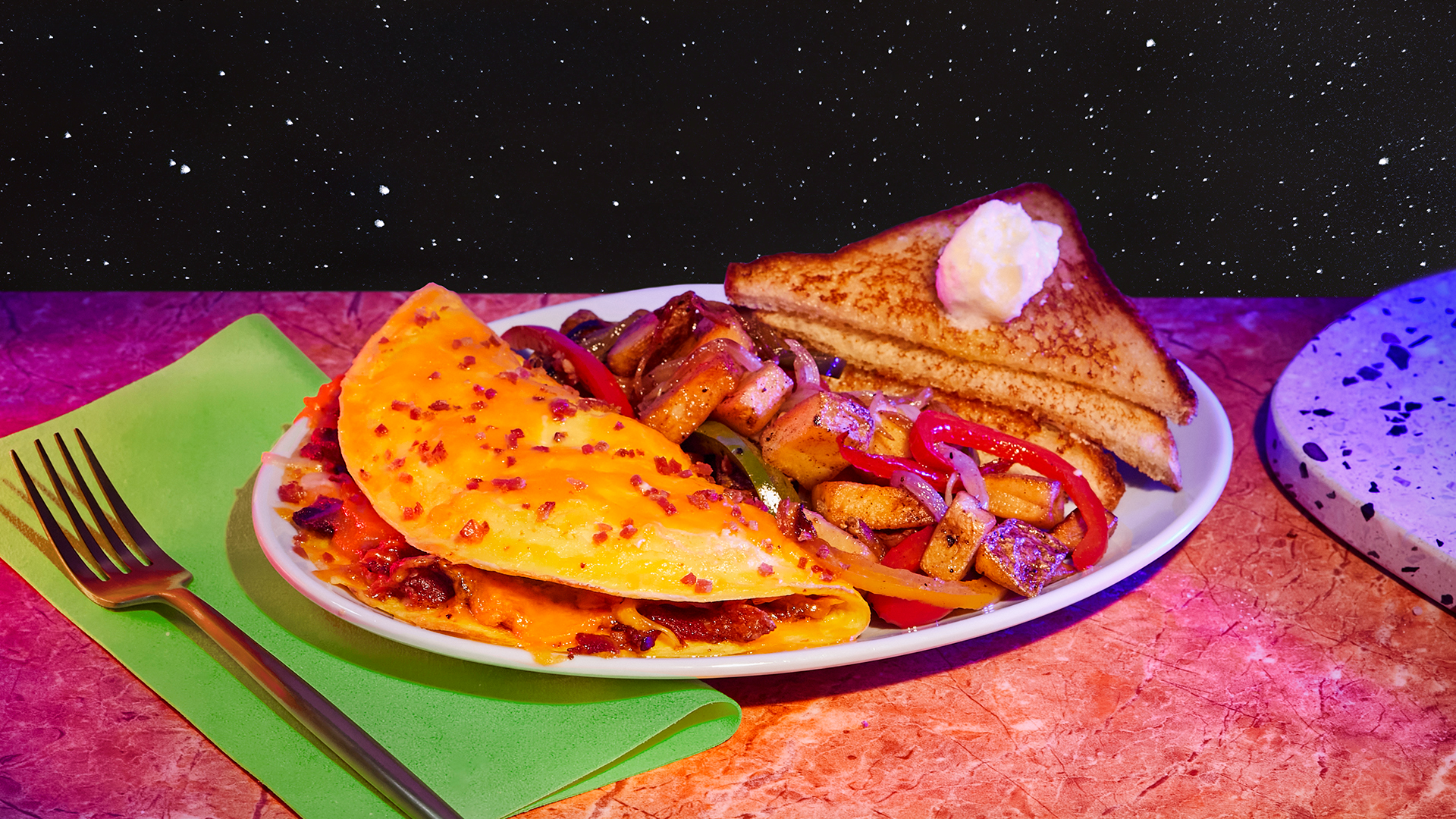 Bacon Cheddar Omelette