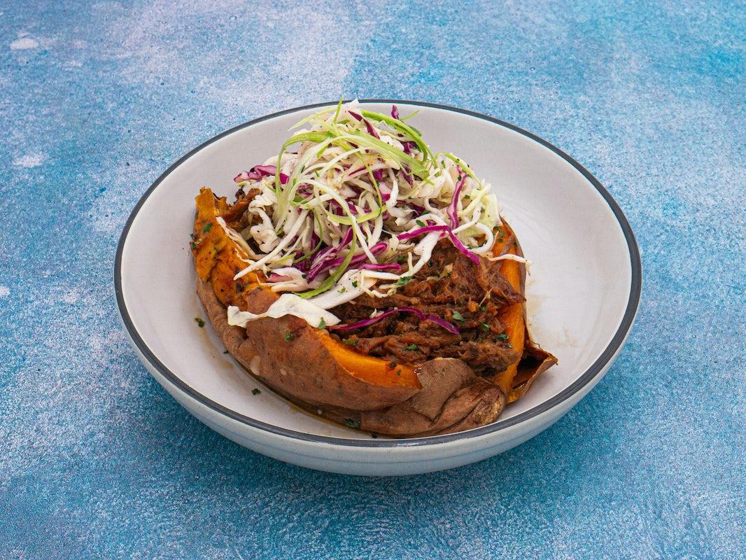 Brisket Stuffed Sweet Potato