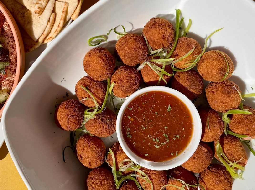 Fried Smoked Gouda Grits Balls Tray