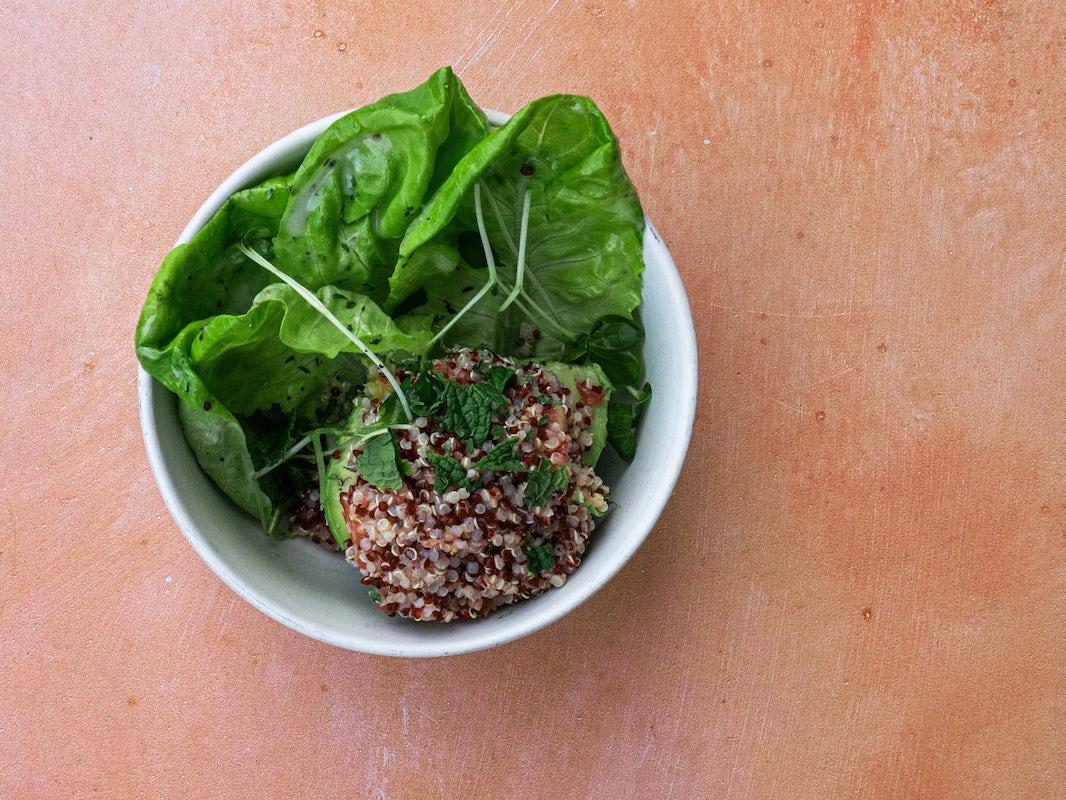 Half Quinoa Stuffed Avocado