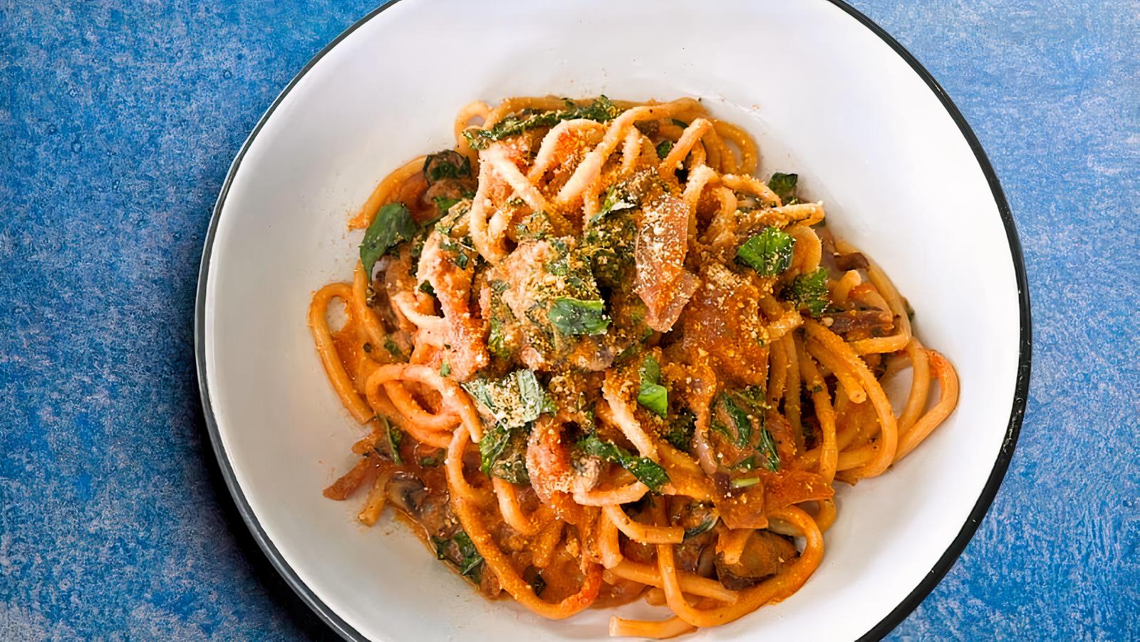 Kale and Mushroom Pasta