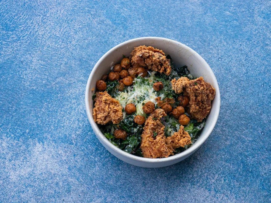 Small Crispy Chicken Kale Caesar Salad