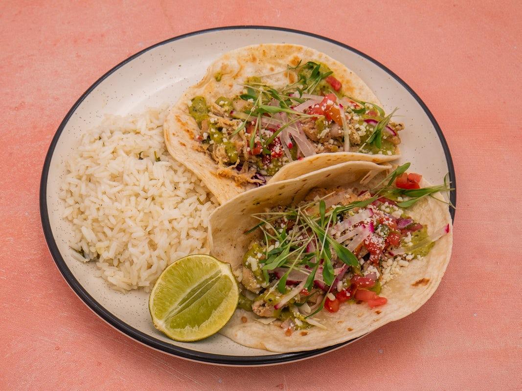 Tomatillo Chicken Tacos