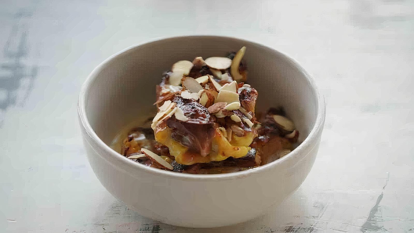 White Chocolate Pretzel Bread Pudding