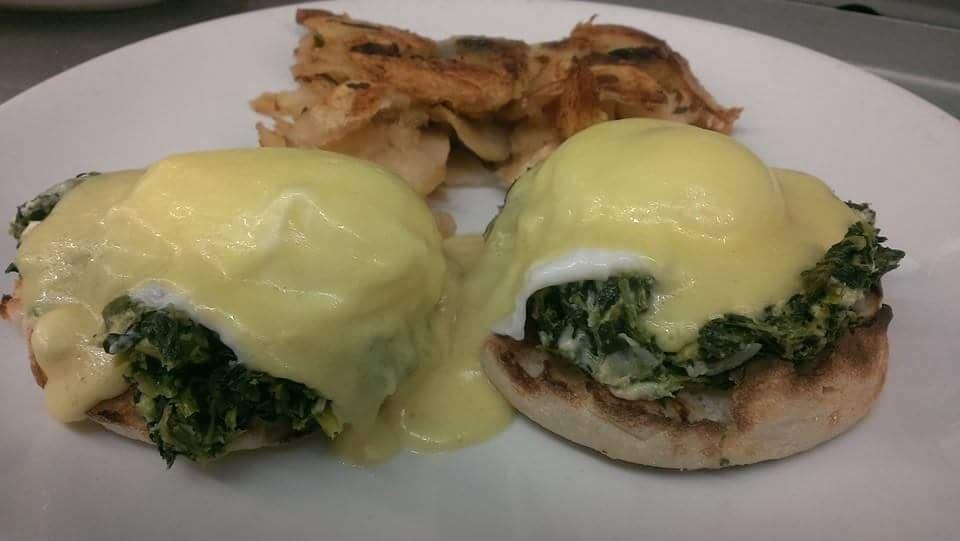 Eggs Florentine (served until 4 pm)