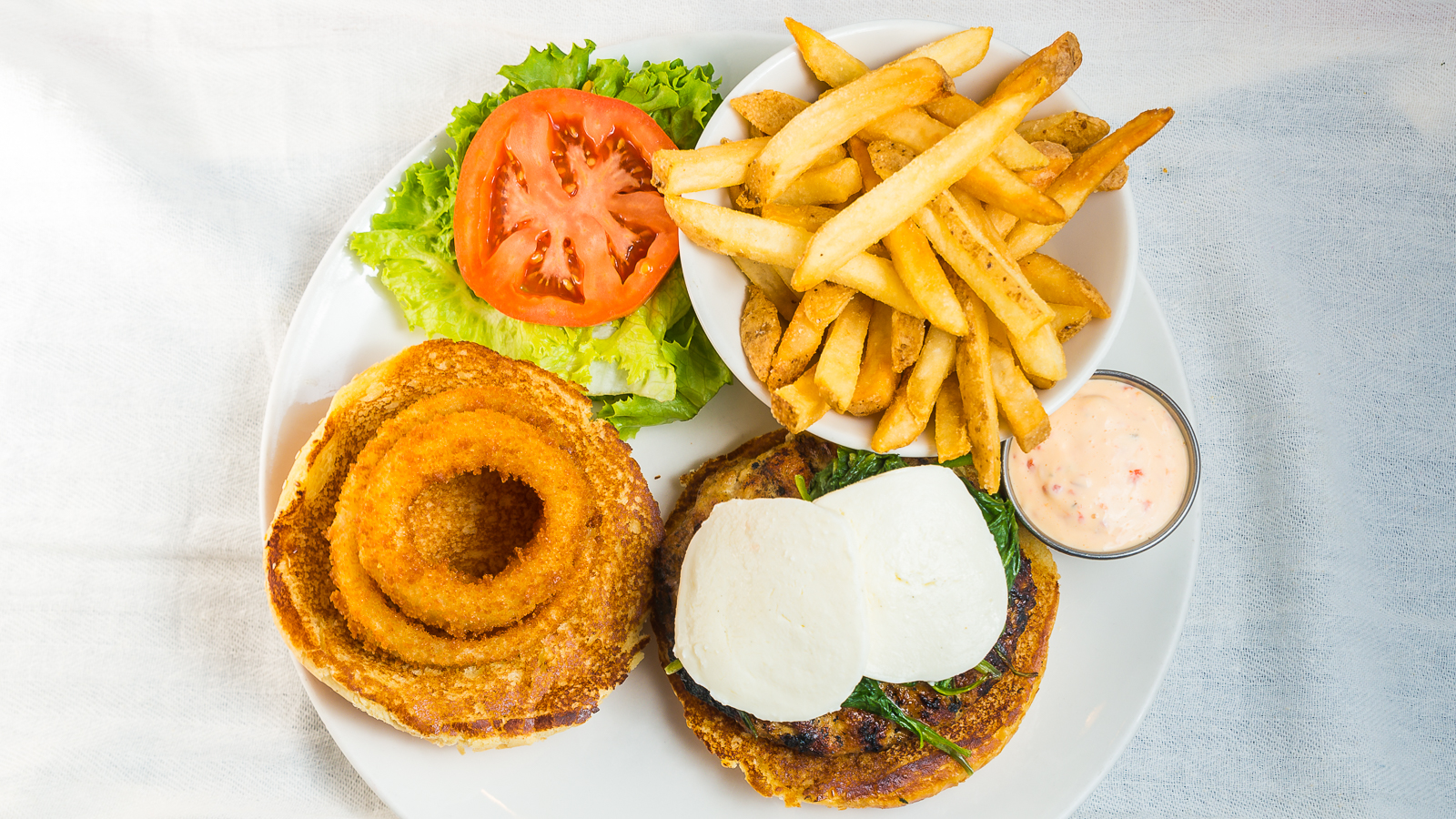 Homemade Chicken Burger Florentine
