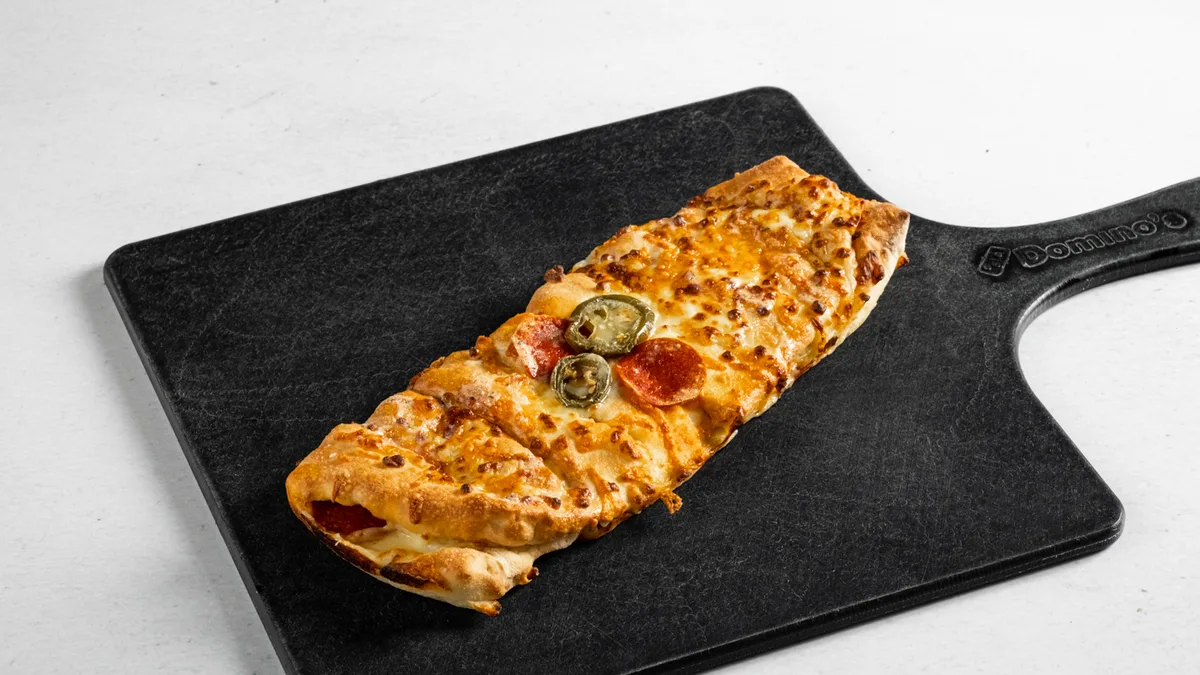 Stuffed cheesy bread hot pepperoni