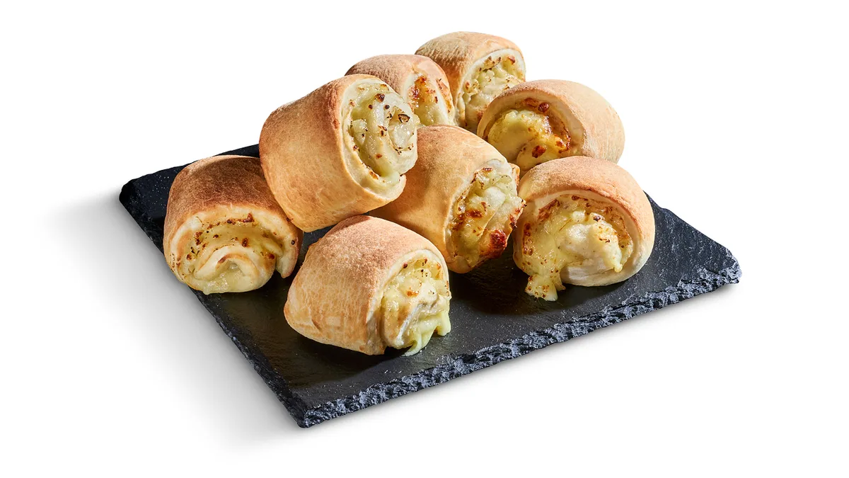 Pizzabrötchen Knoblauch und Mozzarella