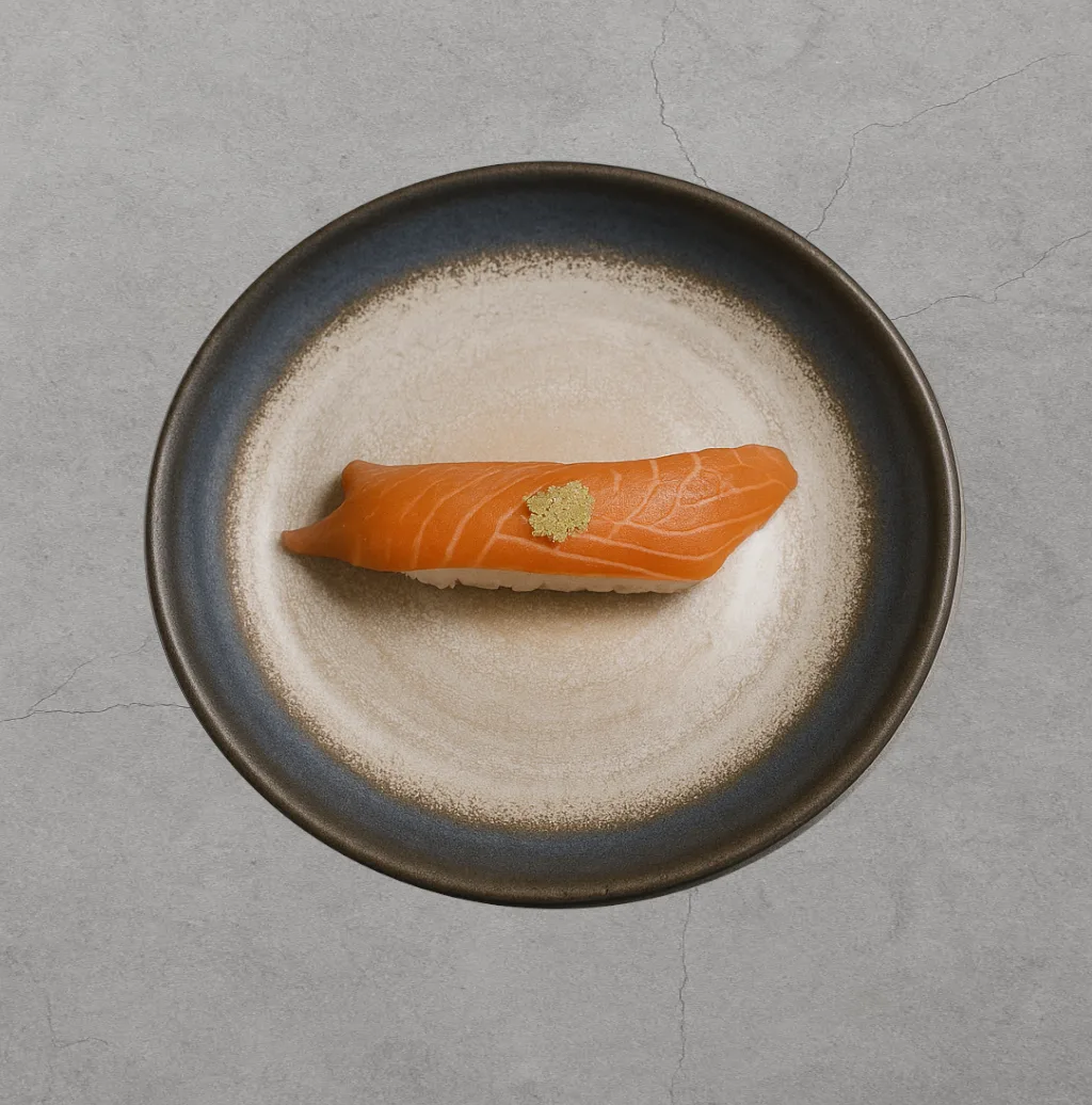 Nigiri hvidløg laks