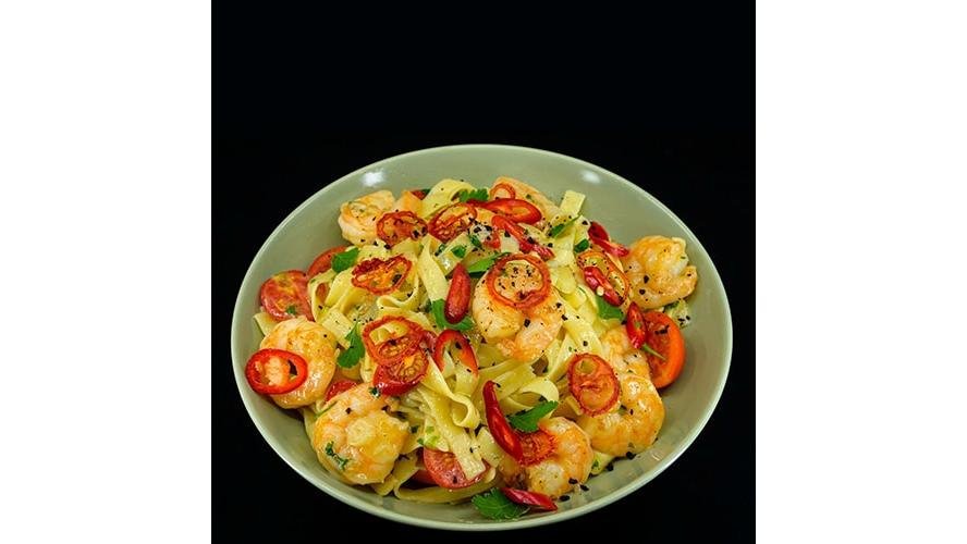 Tagliatelle AOP cu creveți