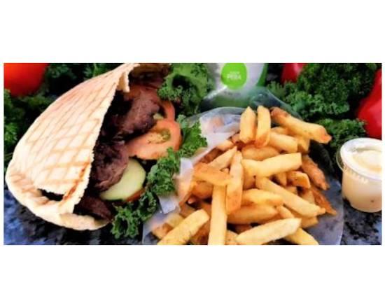 Doner Cordero Pita Combo (Sándwiches Servidos Pan Pita)