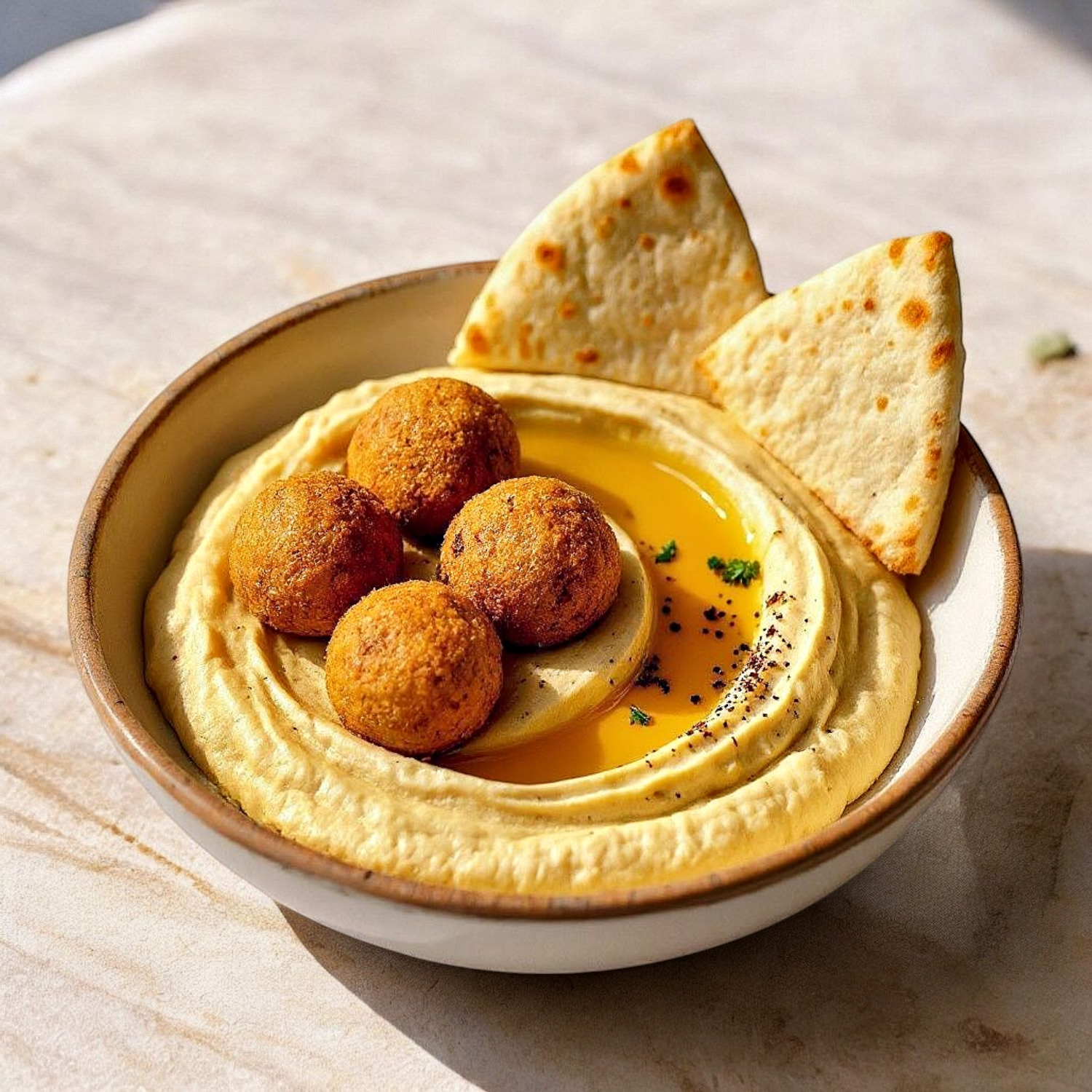 Hummus Falafel Y Pita