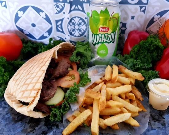 Sándwiche Pita Doner Kebab en Combo