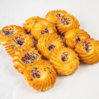 One dozen (12) small cookies