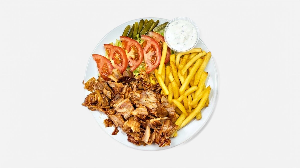 Tanier s hranolkami menu