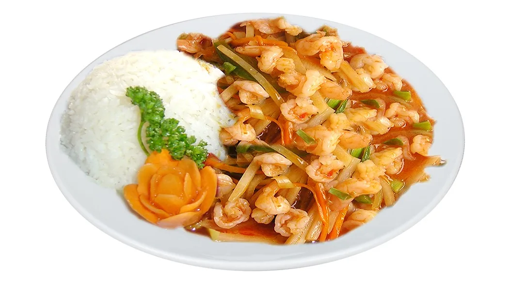 A7. Krevety po thajsku s rýží 🌶🌶