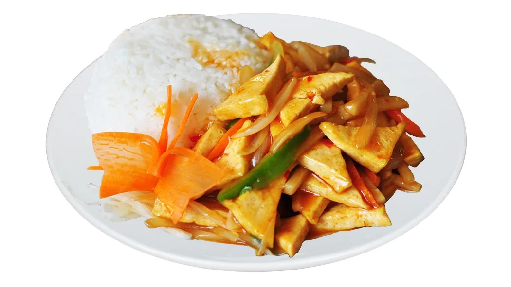 A8. Tofu po thajsku s rýží 🌶🌶
