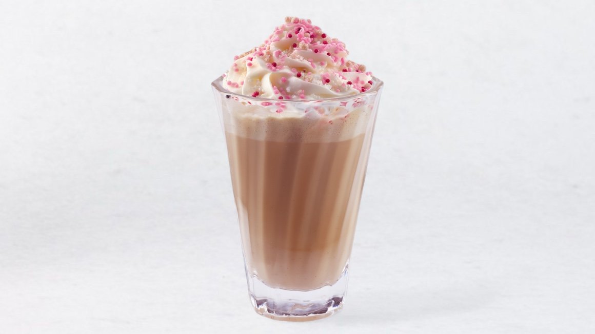 Birthday cake latte