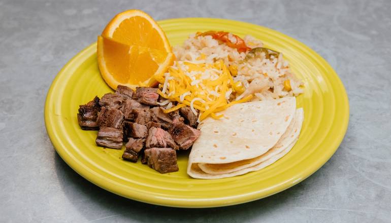 Kids Steak and Rice Plate