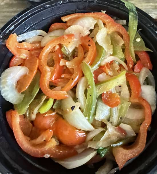 Quart of Grilled Peppers and Onions