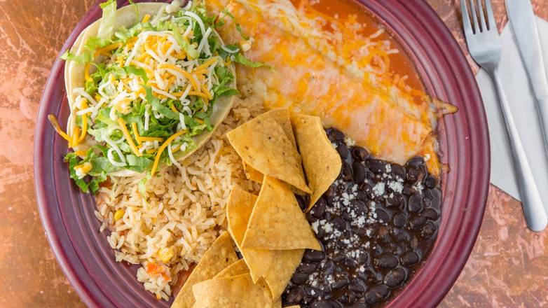 Taco and Enchilada Plate