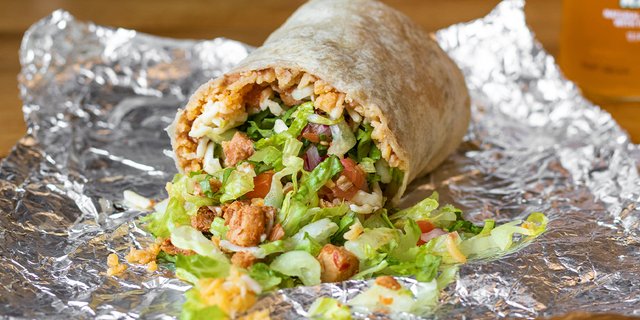 Burrito Boxed Meal (w/ Chips and House Salsa)