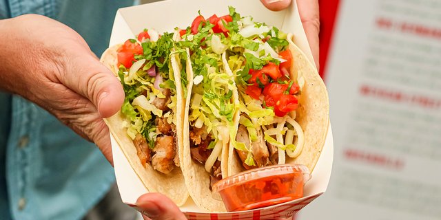 Dos Hermanos Tacos Boxed Meal (w/ Chips and House Salsa)