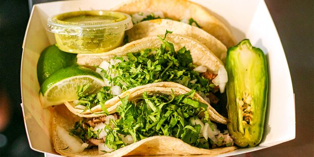 Mexican Street Tacos Boxed Meal (w/ Chips and House Salsa)