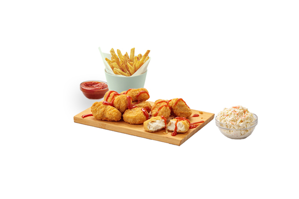 Combo Bouchees de Poulet (Frites, Salade de chou) / Chicken Bites Combo (Fries, coleslaw)