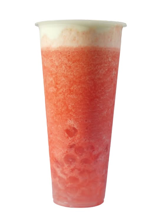 Strawberry Smoothie w/ Milk Foam