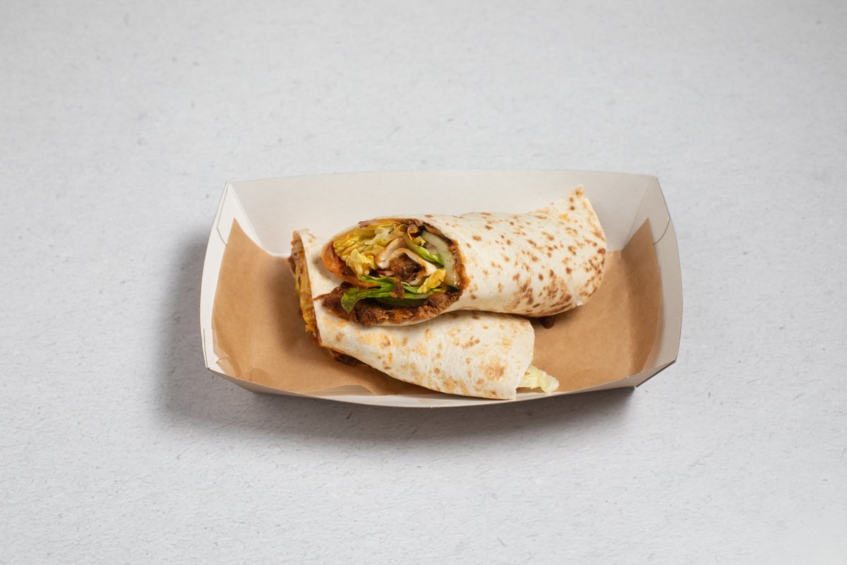 Zapekaná tortilla s bravčovým trhaným mäsom