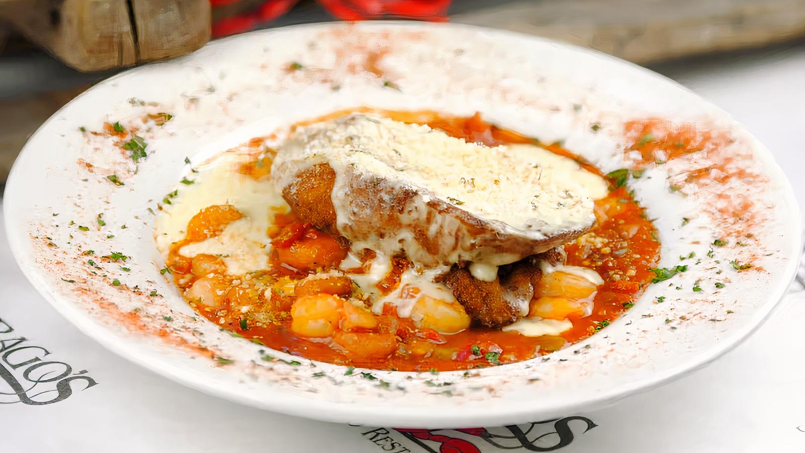 Shrimp and Eggplant Stack