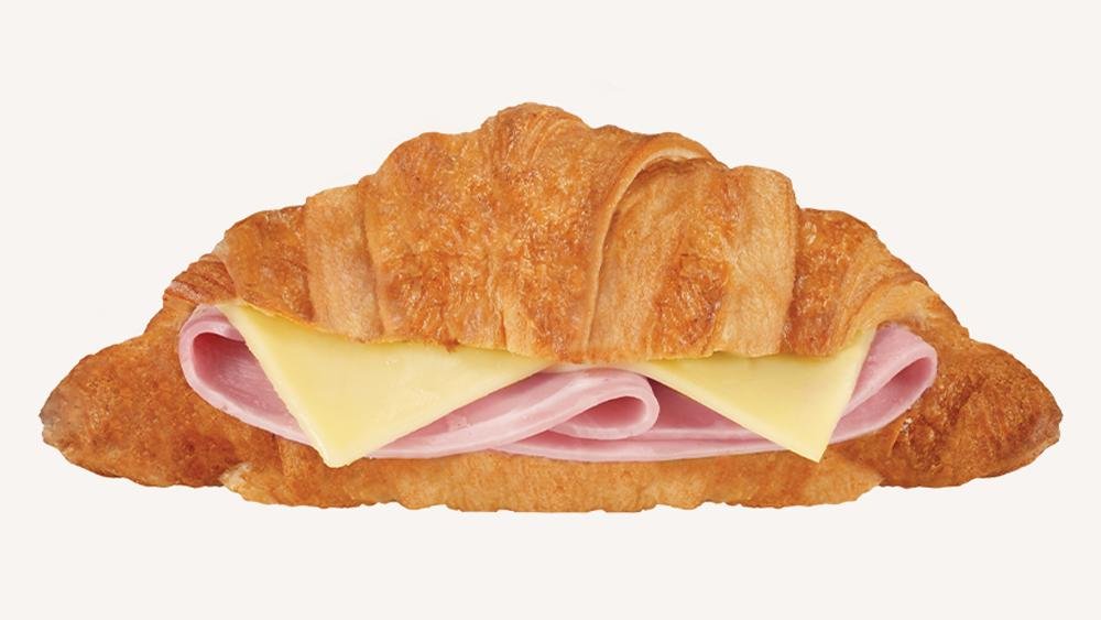 Croissant with ham and cheese