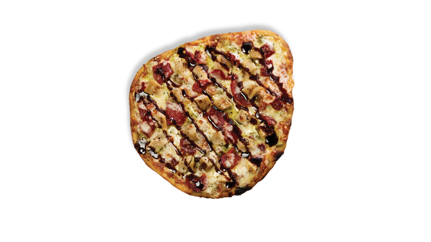 Chicken Pesto Naan Pizza