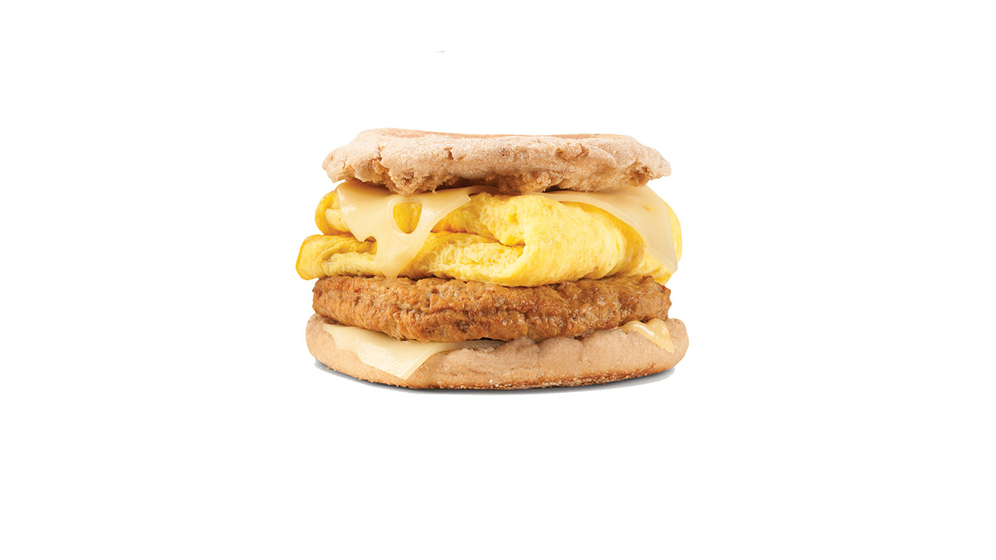 Turkey Sausage and Swiss English Muffin