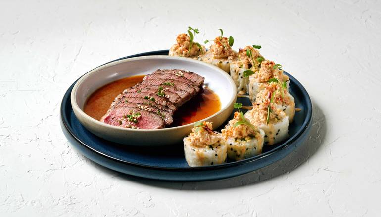 4oz Prime Sirloin + Spicy California Roll