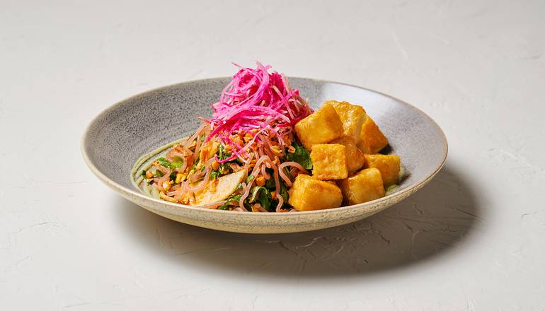 Tofu Sesame Citrus Noodle Bowl