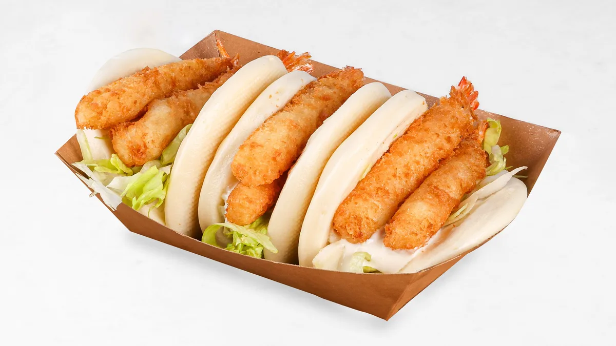 Bao Buns Shrimp s krompirčkom (3 kosi)