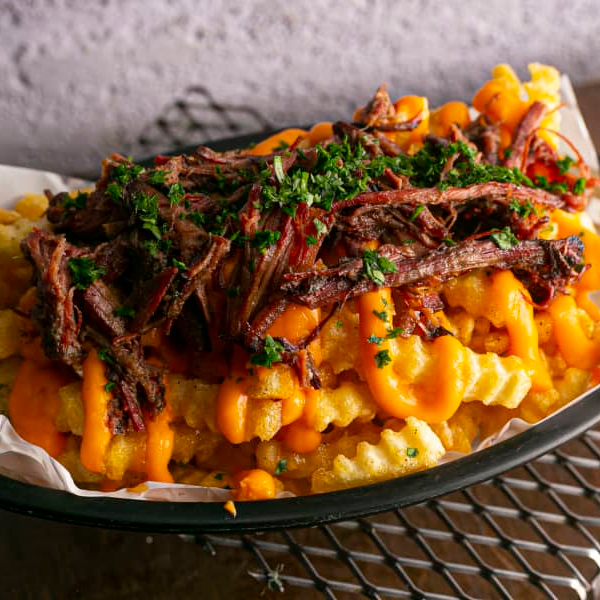 Fritas com Cheddar e Brisket (250g)