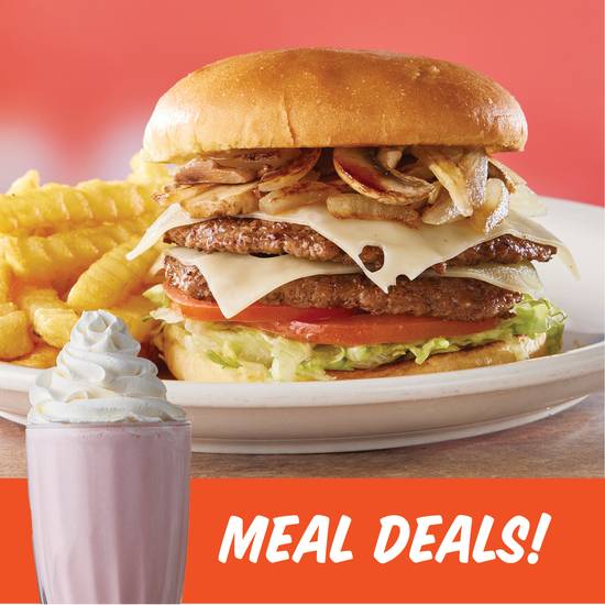 Mushroom and Onion Cheeseburger Meal Deal