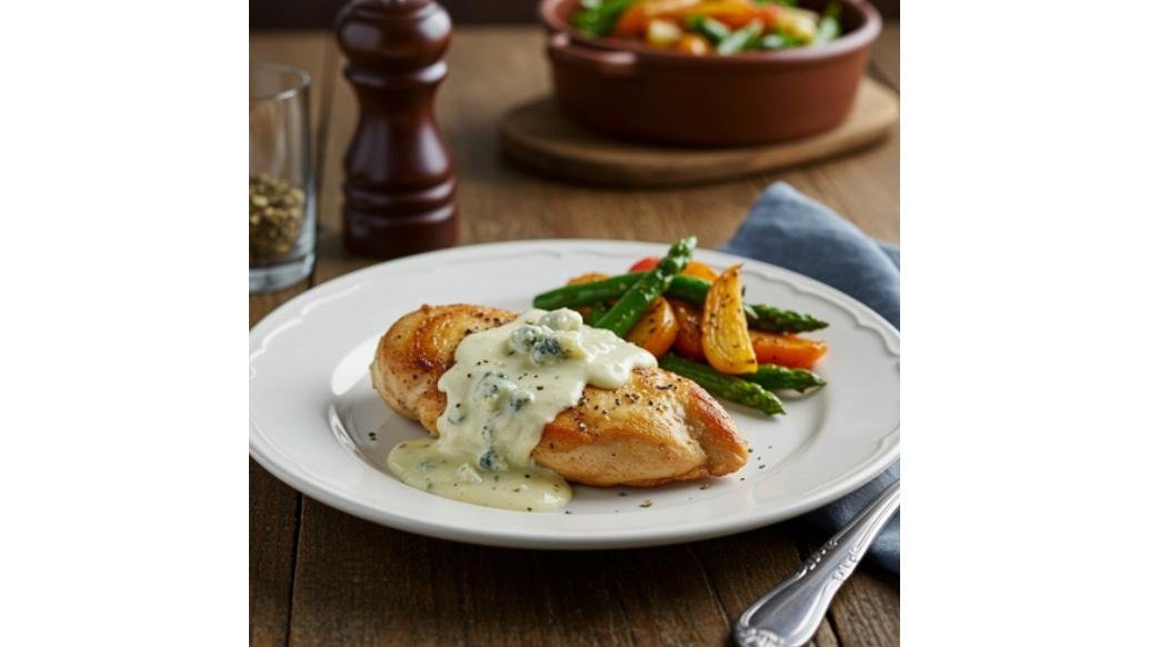 Piept de pui cu sos gorgonzola