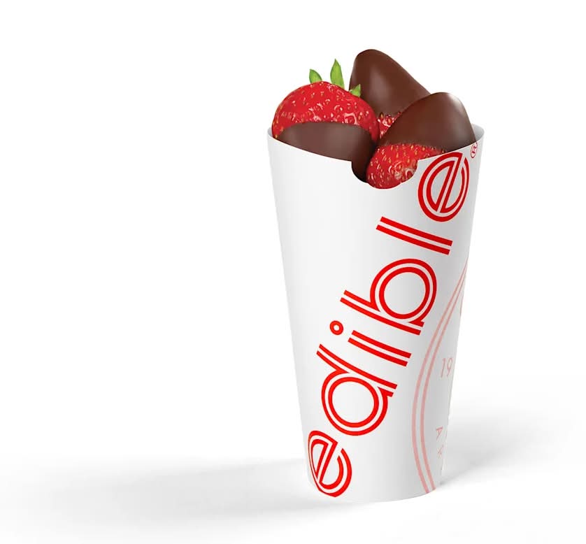 Chocolate Dipped Strawberry Cone